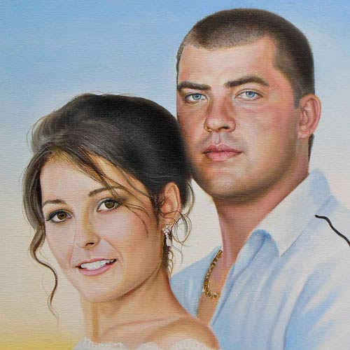 Портрет картина на двама влюбени